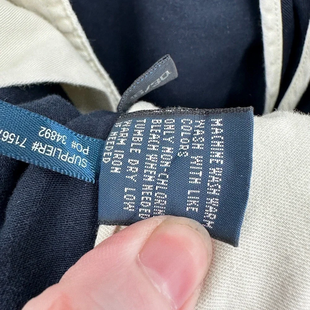 VTG Polo Ralph Lauren Preston Chino Pants Mens Size 36 Blue Straight Leg Wedding